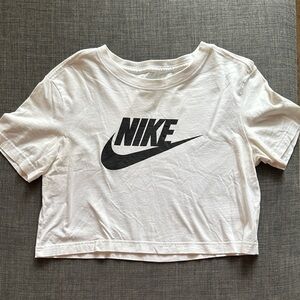 Nike White Tee with Black Logo